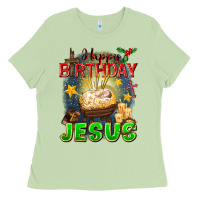 Matcha happy birthday jesus Ladies Tee - FaDigitalArtStudio