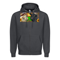 Smoke Charolais Bull And Black Angus Bull With Farm Zipper Hoodie - RanaPortraitStore