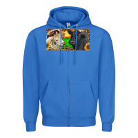 True Royal Charolais Bull And Black Angus Bull With Farm Zipper Hoodie - RanaPortraitStore