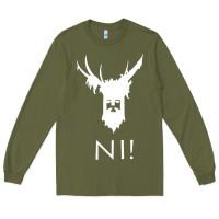 Army Green knights who say ni Long Sleeve Tee - linhVisuals