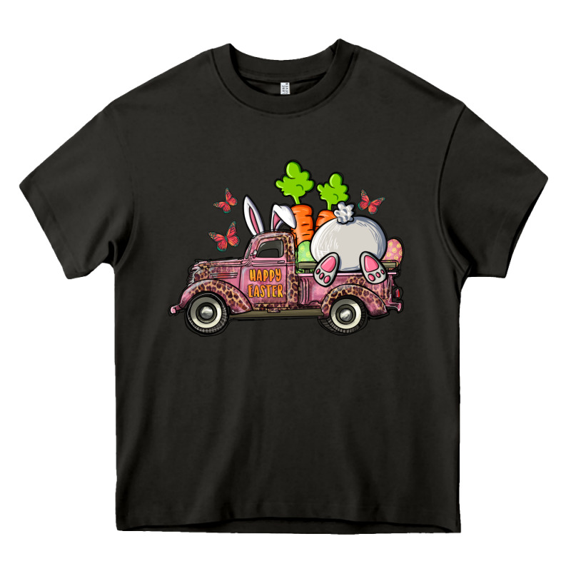 Happy Easter Pink Truck With Bunny Heavy Core Tee by RanaPortraitStore | Teevron