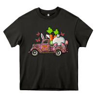 Asphalt happy easter pink truck with bunny Heavy Core Tee - RanaPortraitStore