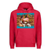 Cardinal western farm cow pig rooster chick farm chicken barn Premium Hoodie - Artiststas