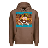 Chestnut western farm cow pig rooster chick farm chicken barn Premium Hoodie - Artiststas