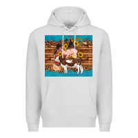 Dove Grey western farm cow pig rooster chick farm chicken barn Premium Hoodie - Artiststas