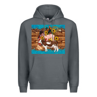 Rock western farm cow pig rooster chick farm chicken barn Premium Hoodie - Artiststas