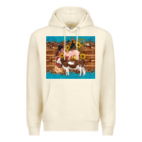 Sandshell western farm cow pig rooster chick farm chicken barn Premium Hoodie - Artiststas
