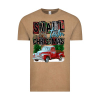 Vintage Coffee Small Town Christmas Vintage Tee - FaDigitalArtStudio