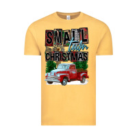 Vintage Mustard Small Town Christmas Vintage Tee - FaDigitalArtStudio