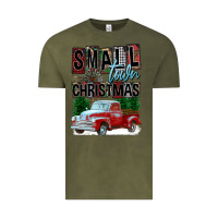 Vintage Olive Small Town Christmas Vintage Tee - FaDigitalArtStudio