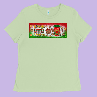 Flannels Lattes Leggings Ladies Tee Designed By Bundleandbundleshop
