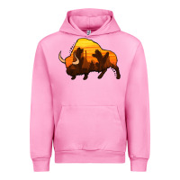 Fuchsia Pink western bison Urban Hoodie - Jasminsmagicworld