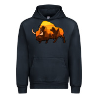 Navy western bison Urban Hoodie - Jasminsmagicworld