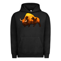 Pigment Black western bison Urban Hoodie - Jasminsmagicworld