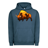 Pigment Midnight Navy western bison Urban Hoodie - Jasminsmagicworld
