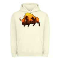 Pigment Pistachio western bison Urban Hoodie - Jasminsmagicworld