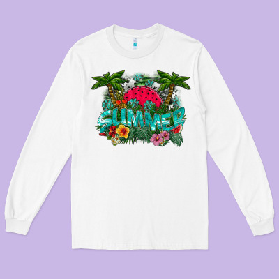 Summer Long Sleeve Tee Designed By Cowhidedigitalart