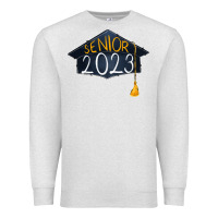 Oatmeal Heather Senior 2023 graduation png sublimation design down Premium Sweatshirt - RanaPortraitStore