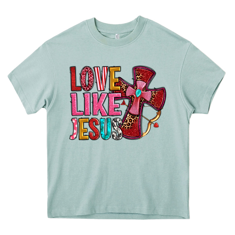 Love Like Jesus Heavy Core Tee by OliviaCreatesArt | Teevron