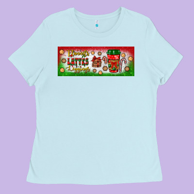 Flannels Lattes Leggings Ladies Tee Designed By Bundleandbundleshop