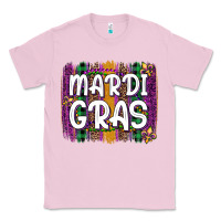 Bubblegum Pink mardi gras fleur de lis brush stroke Classic Tee - Artiststas