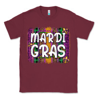 Burgundy mardi gras fleur de lis brush stroke Classic Tee - Artiststas