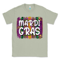 Matcha mardi gras fleur de lis brush stroke Classic Tee - Artiststas