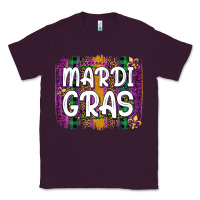 Plum mardi gras fleur de lis brush stroke Classic Tee - Artiststas