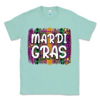 Seafoam mardi gras fleur de lis brush stroke Classic Tee - Artiststas