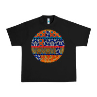 Black african fabric pattern round earrings Urban Heavy Tee - BundleAndBundleShop