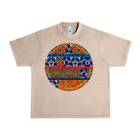 French Oak african fabric pattern round earrings Urban Heavy Tee - BundleAndBundleShop