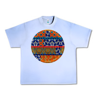Grape Ice african fabric pattern round earrings Urban Heavy Tee - BundleAndBundleShop