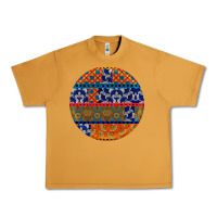 Peanut Butter african fabric pattern round earrings Urban Heavy Tee - BundleAndBundleShop