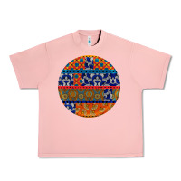 Salmon african fabric pattern round earrings Urban Heavy Tee - BundleAndBundleShop