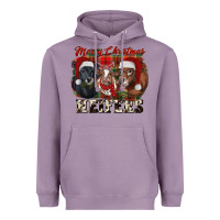 Lavender Merry Christmas Heifers Heavyweight Hoodie - RanaPortraitStore