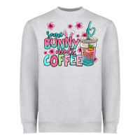 Heather Grey some bunny needs coffee easter Heavyweight Sweatshirt - Jasminsmagicworld
