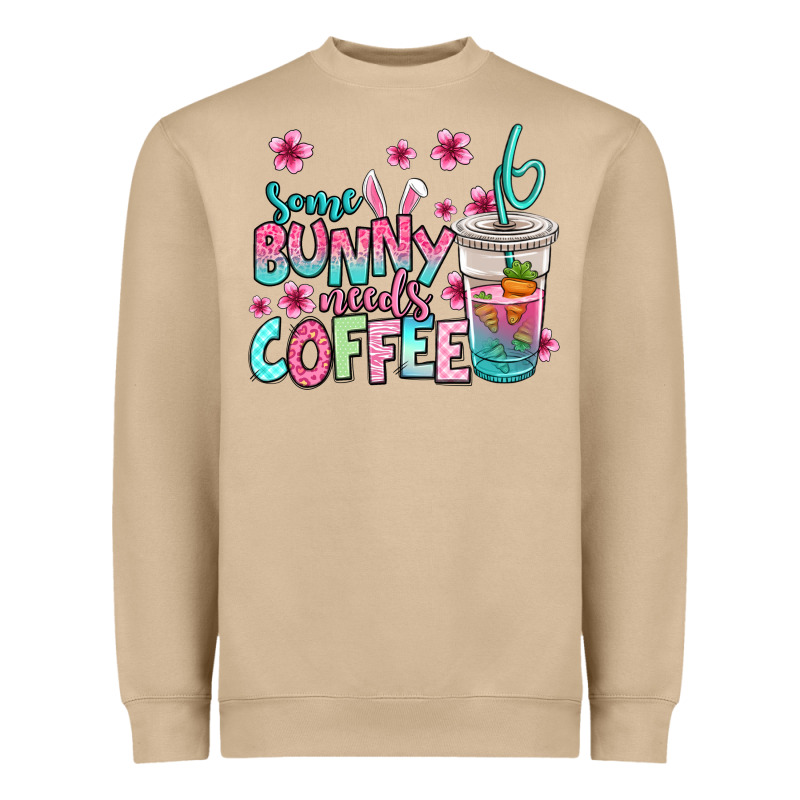 Some Bunny Needs Coffee Easter Heavyweight Sweatshirt by Jasminsmagicworld | Teevron