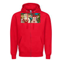 Red Charolais bull and calf Zipper Hoodie - RanaPortraitStore