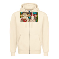 Sandshell Charolais bull and calf Zipper Hoodie - RanaPortraitStore