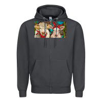 Smoke Charolais bull and calf Zipper Hoodie - RanaPortraitStore