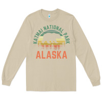 Mushroom katmai national park alaska bear hiking travel nature retro pullover h Long Sleeve Tee - linhVisuals