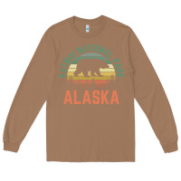 Toasted Coconut katmai national park alaska bear hiking travel nature retro pullover h Long Sleeve Tee - linhVisuals