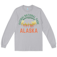 Moon Dust katmai national park alaska bear hiking travel nature retro pullover h Long Sleeve Tee - linhVisuals
