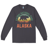 Smoke katmai national park alaska bear hiking travel nature retro pullover h Long Sleeve Tee - linhVisuals