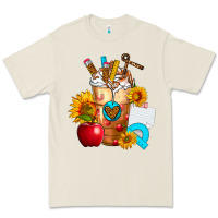 Bone teacher cold drink frappe with sunflowers Premium Tee - FaDigitalArtStudio