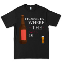 Black HOME IS WHERE THE WINE IS Premium Tee - Bettercallsaul