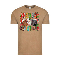 Vintage Coffee Merry christmas calfs Vintage Tee - FaDigitalArtStudio