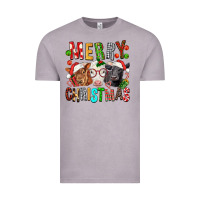 Vintage Zinc Merry christmas calfs Vintage Tee - FaDigitalArtStudio