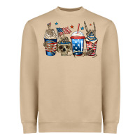 4th Of July Skeleton Coffee Cups Heavyweight Sweatshirt | Teevron