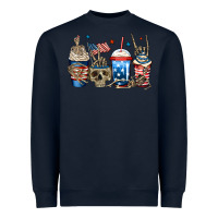 Navy 4th of july skeleton coffee cups Heavyweight Sweatshirt - Jasminsmagicworld